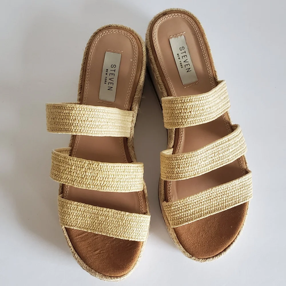 STEVEN New York LANCEY Jute Plataforma Sandals.‎